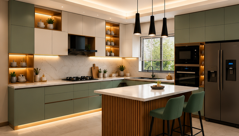 Modular kitchen design by Eco Nest Design Studio