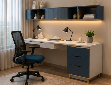 Study area interior design by Eco Nest Design Studio